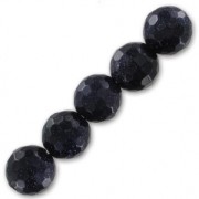 Perles Rondes facettées 8 mm Imitation Blue Sand Stone x10