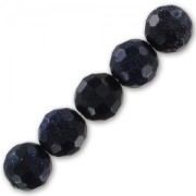 Perles Rondes facettées 4 mm Imitation Blue Sand Stone x20