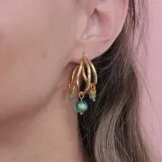 Perles Rondes facettées  4 mm en pierre gemme Aventurine x20