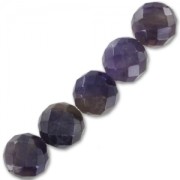 Perles Rondes facettées 8 mm en pierre gemme Amethyste grade A x10|raw }}
