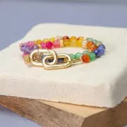 Perles Rondes facettées 6 mm en pierre gemme Amethyste x15