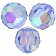 Perles rondes facettées Preciosa - Round Bead 6 mm - Sapphire AB x6