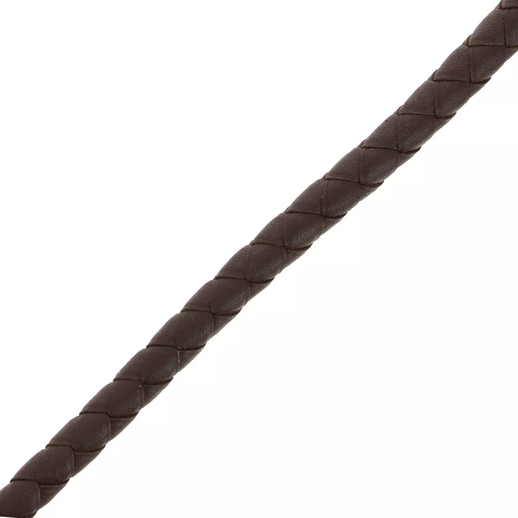 Rênes De Corde En Cuir Tressé 4 Tresses - Finition Huile
