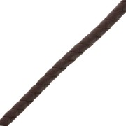 Cordon cuir tressé 8 mm - Marron x 50 cm|raw }}