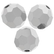 Perles rondes facettées Preciosa - Round Bead 6 mm - Jet Light Hematite Full x6