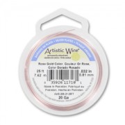 Fil de cuivre souple Artistic Wire 0.81 mm - Doré Rose x7.6m