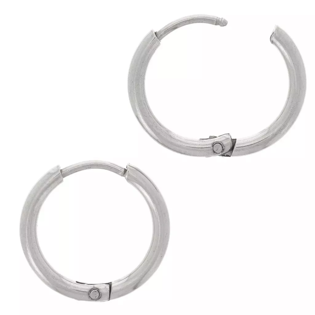 Créoles Rondes Lisses Acier Inox 316L - Diamètre 4 Cm, Pour Femme, Neuf Avec étiquettes