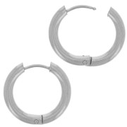 Créoles rondes 17 mm - Fil 2.5 mm - Acier inoxydable 304L x2|raw }}