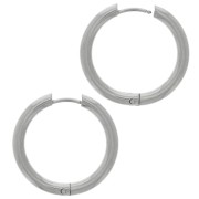 Créoles rondes 21 mm - Fil 2.5 mm - Acier inoxydable 304L x2|raw }}