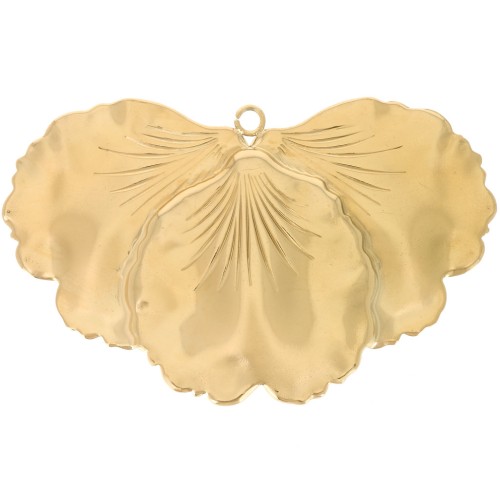 Pendentifs 3 pétales 29x47.5 mm - Acier inoxydable 304L Doré x2