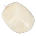 Perle baroque irrégulière en résine opaque 19x15 mm - Crème marbré x1|raw }}