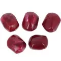 Perle baroque irrégulière en résine opaque 19x15 mm - Marbré Rouge foncé pailleté