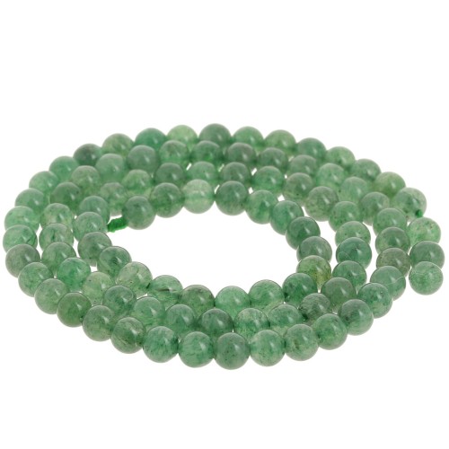 Perles rondes 4.5 mm pierre gemme - Aventurine x39cm