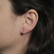 Créoles rondes 10 mm - Fil 2 mm - Acier inoxydable 304L Doré x2