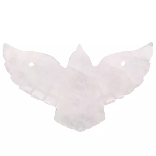 Intercalaire aigle 42x24 mm en pierre gemme - Quartz rose x1