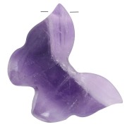 Pendentif papillon 13x18 mm en pierre gemme - Amethyste x1|raw }}