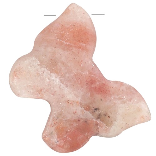 Pendentif papillon 13x18 mm en pierre gemme - Rhodonite x1