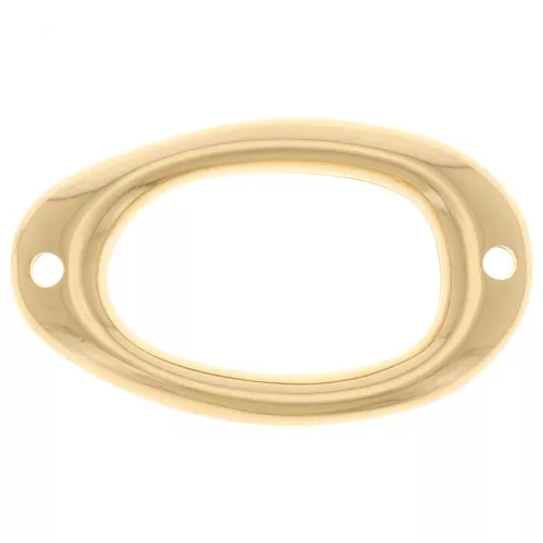 Intercalaire ovale irrégulier évidé 27x16 mm - Doré à l'or fin x1