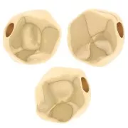 Perle ronde irrégulière 8 mm - Doré à l'or fin x1