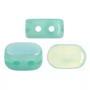 Perles en verre Lipsi® par Puca® 4x6 mm - Blue Green Opal AB x10g