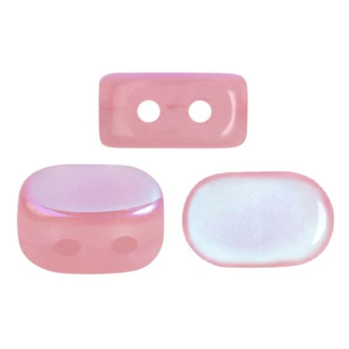 Perles en verre Lipsi® par Puca® 4x6 mm - Light Rose Opal AB x10g