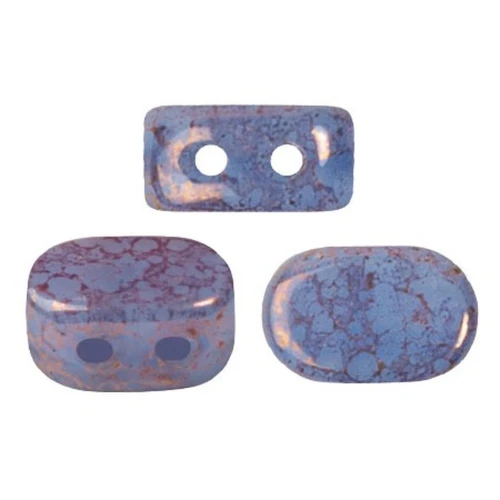Perles en verre Lipsi® par Puca® 4x6 mm - Blue Opal Bronze x10g