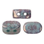 Perles en verre Lipsi® par Puca® 4x6 mm - Blue Green Opal Bronze x10g|raw }}