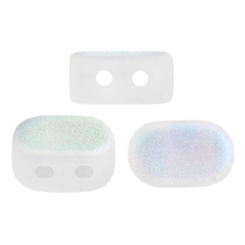 Perles en verre Lipsi® par Puca® 4x6 mm - Crystal Mat AB x10g