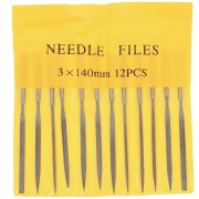 Jeu de 12 limes aiguilles 14 cm - Grain fin et Grain moyen
