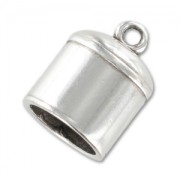 Embout pour création de bijoux spirale ou pour cordon 10mm Placage Argent fin vieilli|raw }}