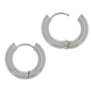 Créoles rondes 14 mm - Fil 3 mm - Acier inoxydable 304L x20|raw }}