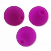Perles en verre tchèque rondes  8 mm Neon Purple Mat x20