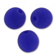 Perles en verre tchèque rondes  4 mm Neon Dark Blue Mat x50|raw }}