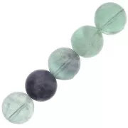 Perles Rondes 10 mm pierre gemme Fluorite x5