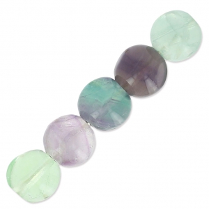 Perles Rondes 8 mm pierre gemme Fluorite x10