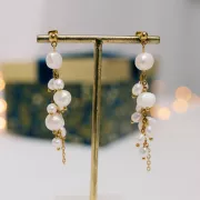 Clous d'oreilles boule 4 mm - anneau perpendiculaire - Acier inox 303L Doré x2