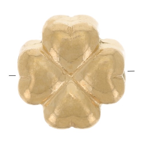 Perle trèfle 6.9x6.7 mm - Acier inoxydable 304 Doré x1