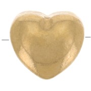 Perle coeur 6.5x6 mm - Acier inoxydable 304 Doré x1