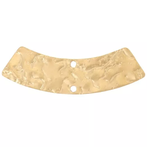 Intercalaire courbé martelé 30x7 mm - Acier inoxydable 316L Doré x1