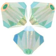 Perles toupies Preciosa - Rondelle Bead 6 mm - Caribbean Sea AB 2X x12