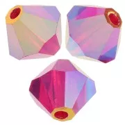 Perles toupies Preciosa - Rondelle Bead 6 mm - Light Siam AB 2X x12