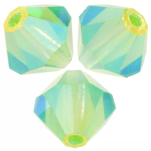 Perles toupies Preciosa - Rondelle Bead 6 mm - Peridot AB 2X x12