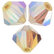 Perles toupies Preciosa - Rondelle Bead 6 mm - Light Colorado Topaz AB 2X x12