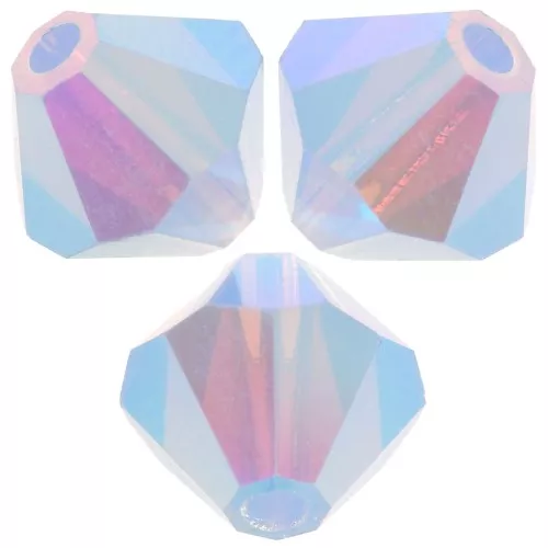 Perles toupies Preciosa - Rondelle Bead 6 mm - Light Sapphire Opal AB 2X x12