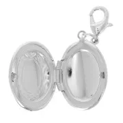 Pendentif porte-photo résine époxy 38x16 mm - Vert x1