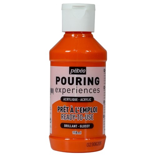 Peinture acrylique pour Pouring - Orange x118ml
