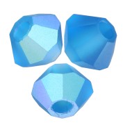 Perles toupies Preciosa - Rondelle Bead 3 mm - Capri Blue AB Matt x30|raw }}