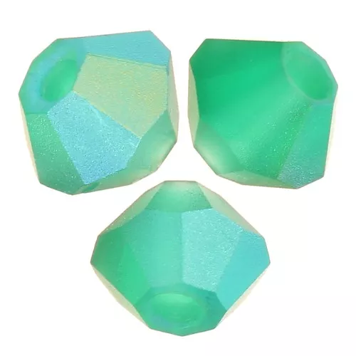 Perles toupies Preciosa - Rondelle Bead 3 mm - Emerald AB Matt x30