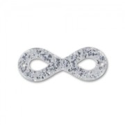 Intercalaire Polaris Infini 26x10 mm Argenté pailleté x1|raw }}