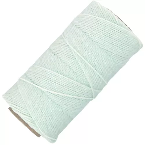 Bobine de fil ciré Linhasita pour micro macramé 1.2mm Mint iridescent (Fresh Mint)